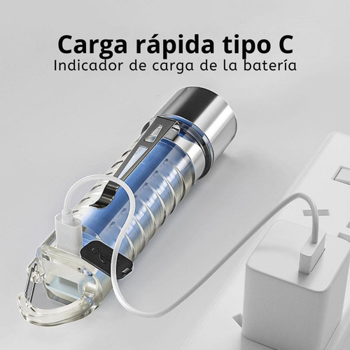 Mini Linterna Led Llavero 500lm Multiusos Doble Blanco/rojo