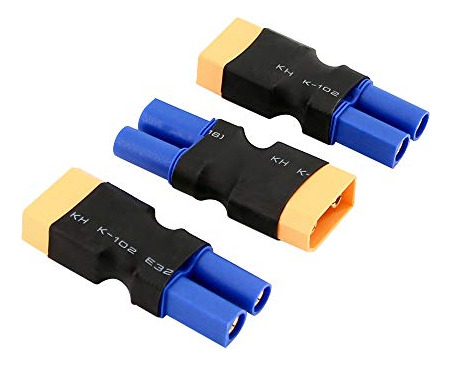 Pack De 3 Adaptadores Xt90 A Ec5 - Conexin Resistente
