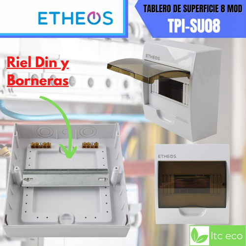 Tablero Caja Para Termicas De Aplicar 8 Modulos Exterior