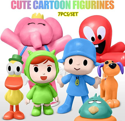 7 Piezas Pocoyo Zinkia Figura Modelo Juguete Regalo Para Niñ