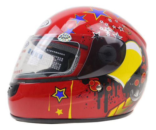 Casco Infantil Star Pattern Para Motocicletas Go-karts