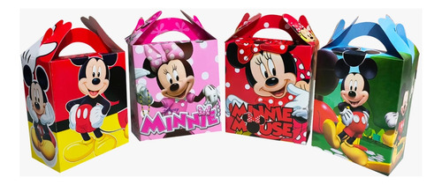 Mickey O Minnie Mouse 40 Cajas Dulceras Bolos Fiesta