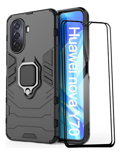Funda Uso Rudo Para Huawei Nova Y70/y70 Plus + 2 Micas