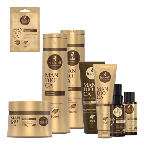 Kit Haskell Mandioca 300 Completo Com 8 Itens
