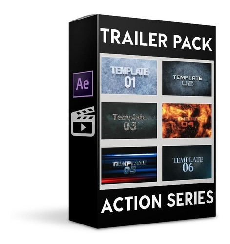 Pack Templates Para After Effects Trailers Acción - Completo