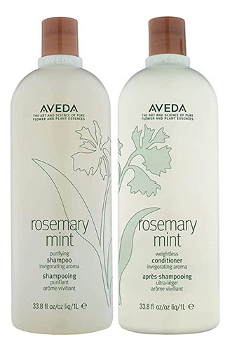 Aveda Rosemary Mint Champ&uacute; &amp; Acondicionador Lite.