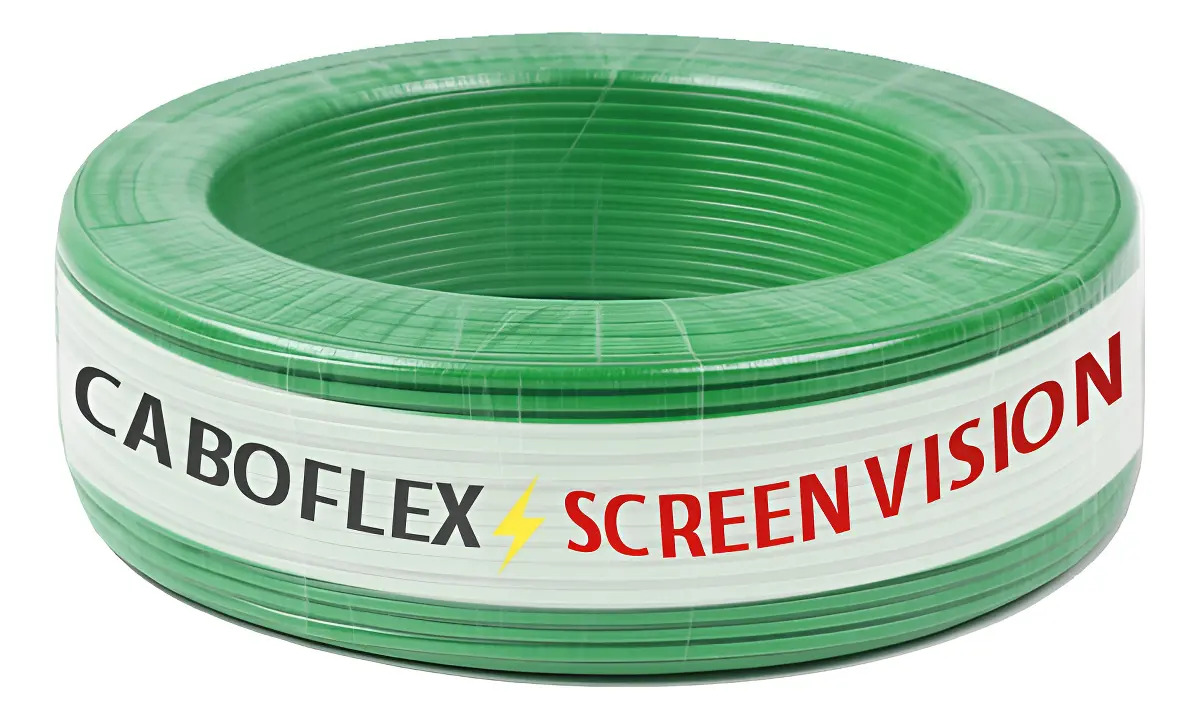 Fio 4mm Cabo Flexível Rolo Com 50 metros Elétrico 750v Cor Verde Marca Screen Vision