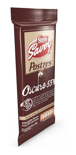 Imagen 4 de 9 de Savoy® Postres Oscuro 55% 200g