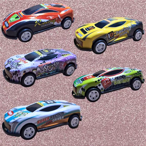 Kit 5 Carrinhos de Fricção Racing Club Metal - Zoop Toys