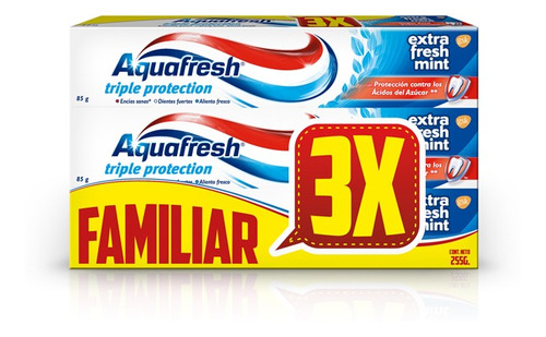 Pack Pasta Dental Aquafresh Extra Fresh Mint 3x85 Grs