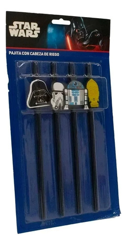 Star Wars Popotes De Metal Con Cabeza De Riego 12 Popotes