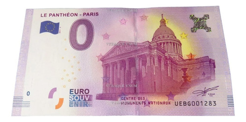 #39 Billete 0 Euro El Panteon De Paris 