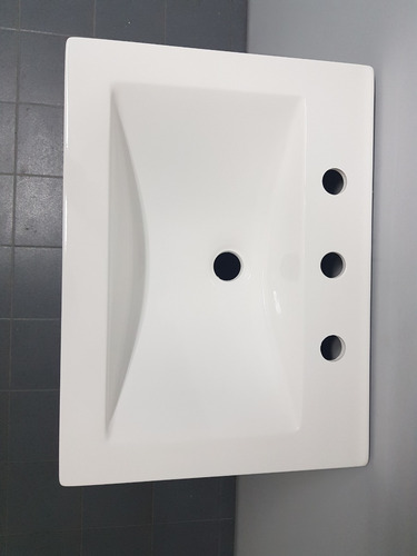 Vanitory Frente Laqueado 80cm + Cajon + Patas Antih + Bacha