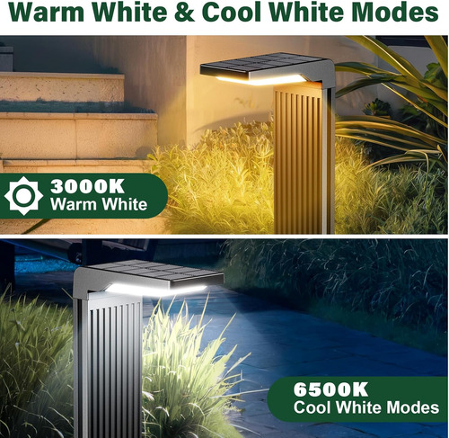 Luces Solares Para Caminos Al Aire Libre, Paquete De 4, Luce