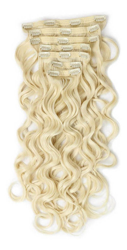 Peluca Rubia Tic Tac De Cabello Humano, 55 Cm, 140 G