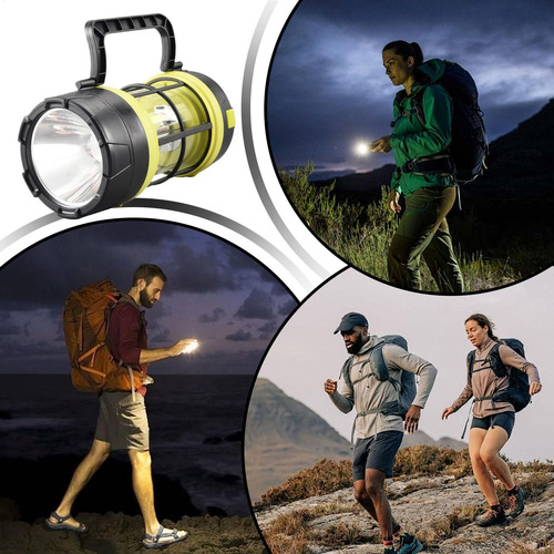 Linterna Solar Lámpara Led Recargable Para Camping Y Emergen