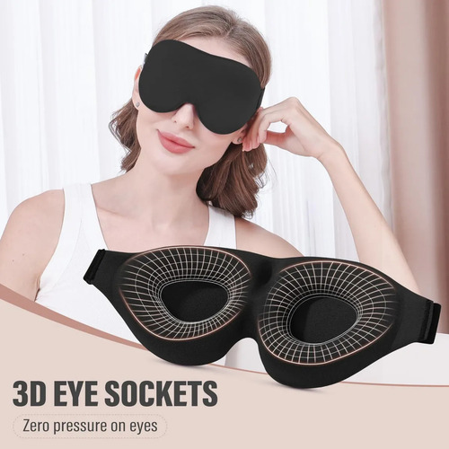 100% Anti-luz 3d Sueño Máscara De Ojo, Suave Y Transpirable