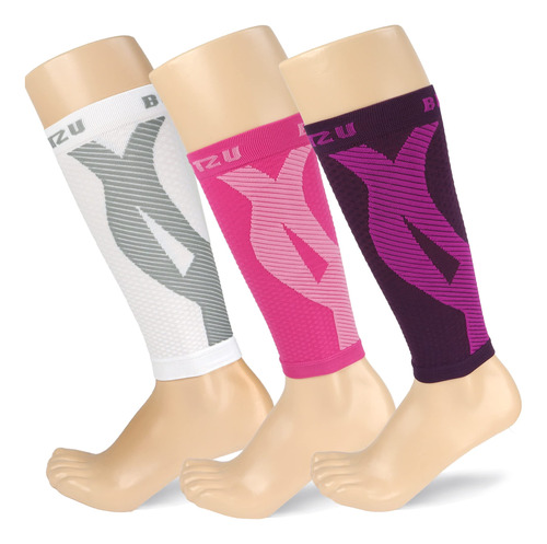 Blitzu 3 Par Manga Compresion Pantorrilla Para Mujer Hombr