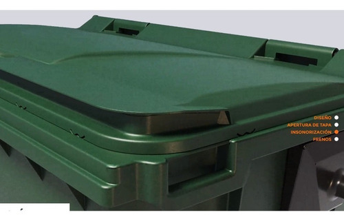 Imagen 8 de 10 de Contenedor De Residuos - Basura De 660 / 700 Litros - 4 Rued