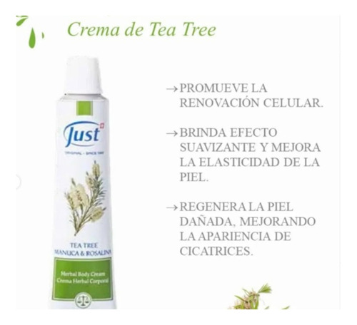 Crema De Tea Tree Manuca Rosalina - Just -erpes,cicatriz 60g