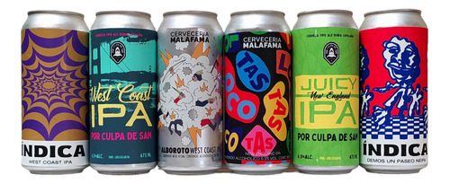 Dual Ipas 2 Set Cervezas Artesanales Índica, Malafama, Xcsam