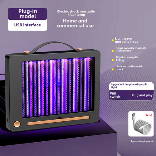 Matamosquitos Eléctrico Usb De Color Negro Con Enchufe Direc