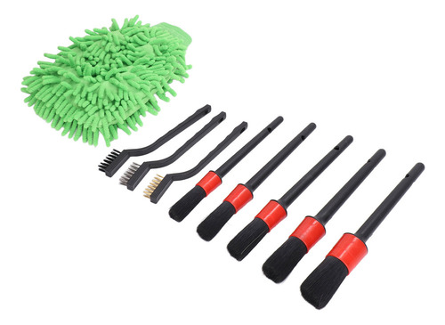 Juego De 9 Brochas Para Decoración De Coches Para Limpiar Ru