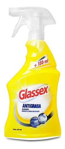 Glassex Antigrasa Limón Gatillo 650 Cc