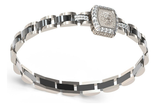 Pulsera Hombre Caballero Lion King Guess Color Plata Color Plateado Diámetro 10 Cm Largo 19 Cm