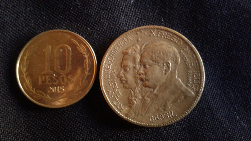 Moneda Brasil 1000 Reis Bronce 1922 (p04)