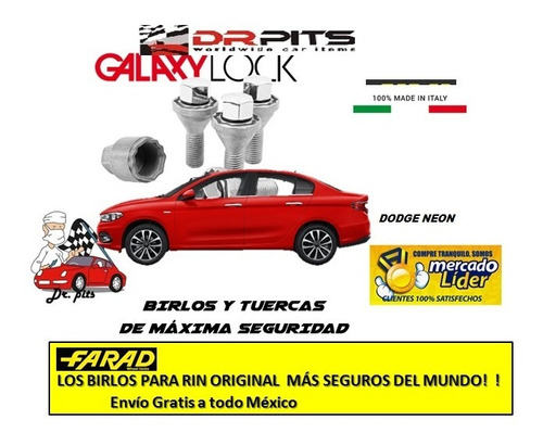 Birlos De Seguridad Dodge Neon Sport At   (codigo A2cm)