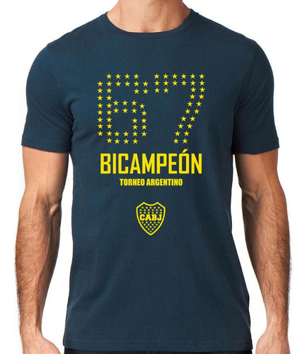 Remera Boca Campeón 2018 100% Algodón Calidad Premium