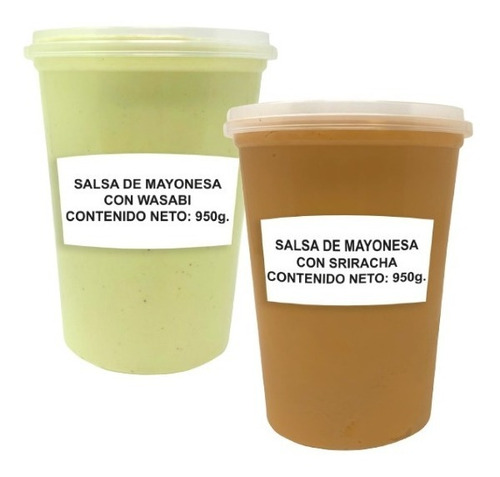 Imagen 1 de 1 de Paquete Mayonesas 1 Sriracha Y 1 Wasabi 950g C/u Satoru