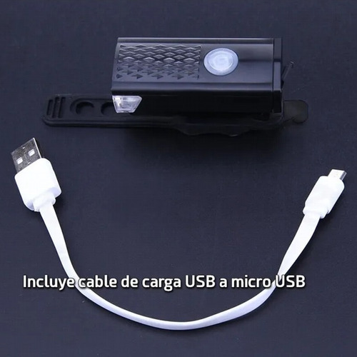 Imagen 4 de 9 de Luz Para Bicicleta Led Recargable Usb Delantera Con 3 Modos