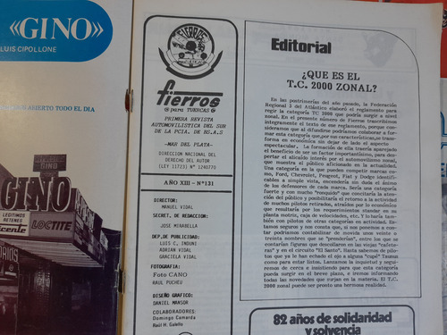 Revistas Automovilismo Fierros, Mar Del Plata (Usado)