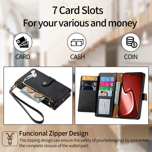 . Funda De Piel Tipo Cartera For Teléfono Sharp Aquos .