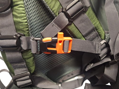 Mochila Head Trekking Camping Color Gris Y Verde Diseño De La Tela Liso