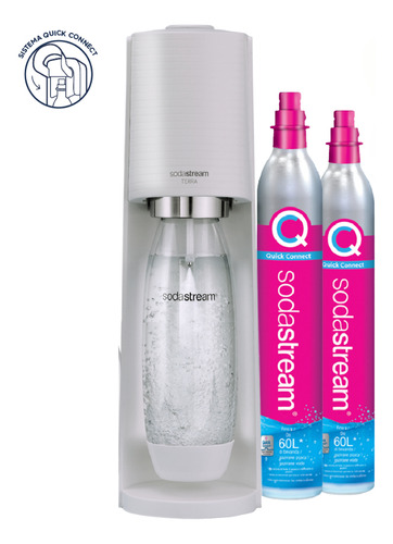 Máquina Para Hacer Soda Sodastream Terra Color Blanco Con 2 Cilindros Co2