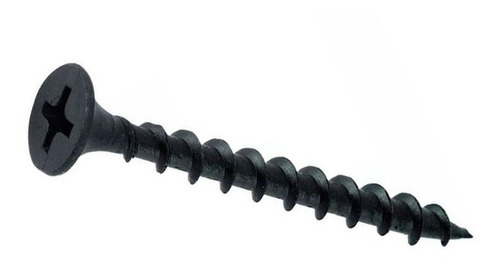  Tornillo Madera Crs 6 X 1 5/8 Pulgada Negro - 1000 Unidades