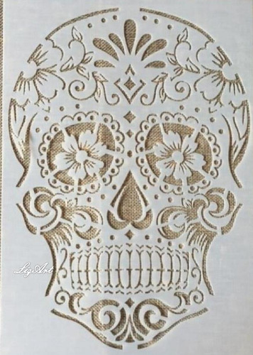 Stencil,calavera,halloween,esqueleto,manualidades,pintura