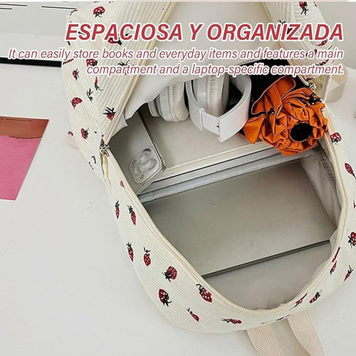 Mochila De Fresas - Estilo Kawaii Para Niñas/juvenil