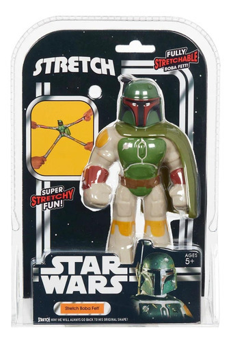 Boneco Elástico Boba Fett Star Wars Stretch 17 cm 3494 Sunny