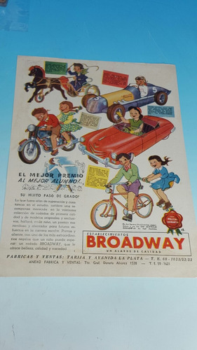 Antiguo Juguete-publicidad Original De Rodados Broadway