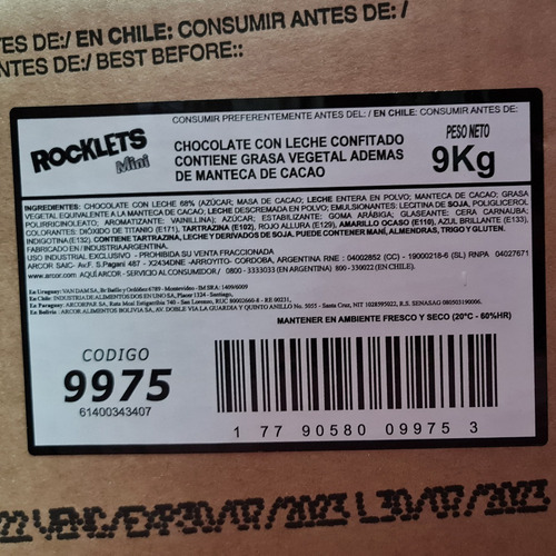 Imagen 4 de 6 de Lenteja De Chocolate Mini Rocklets X200g Reposteria Belgrano
