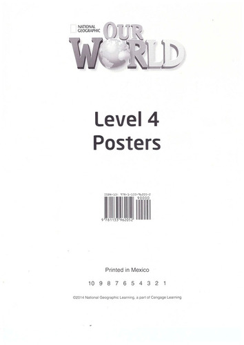 Our World 4: Poster Set, de Cory-Wright, Kate. Editora Cengage Learning Edições Ltda. em inglês, 2013