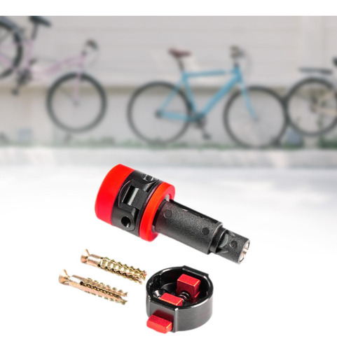 Soporte De Pared Para Guardar Bicicletas, Largo 7,25cm Rojo