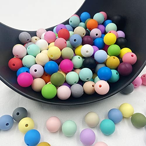 Perlas Redondas De Silicona Para Manualidades, 12 Mm, 150 Un