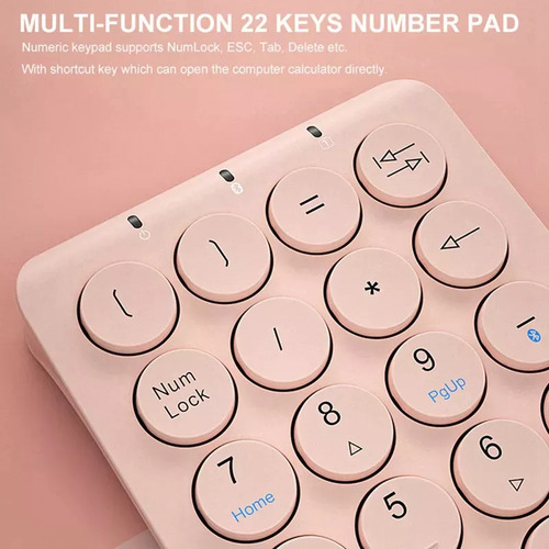 Teclado Numérico Inalámbrico Teclado Numérico Teclas Redonda