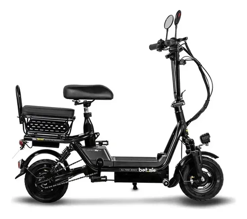 Bicicleta Eletrica Two Dogs Bet.zin preta vista lateral direita