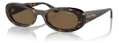 Óculos De Sol - Vogue - Vo5582s W65673 53 Armação Havana-escuro Haste Havana-escuro Lente Marrom-escuro Desenho Oval